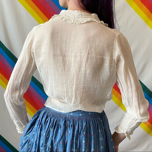 SOLD Edwardian Lawn Blouse As Is - Picture 5 of 14